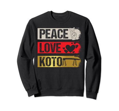 Peace Love Koto Sweatshirt - Casual Everyday Wear Men Women - T-Shirt, Sweatshirt, Hoodie