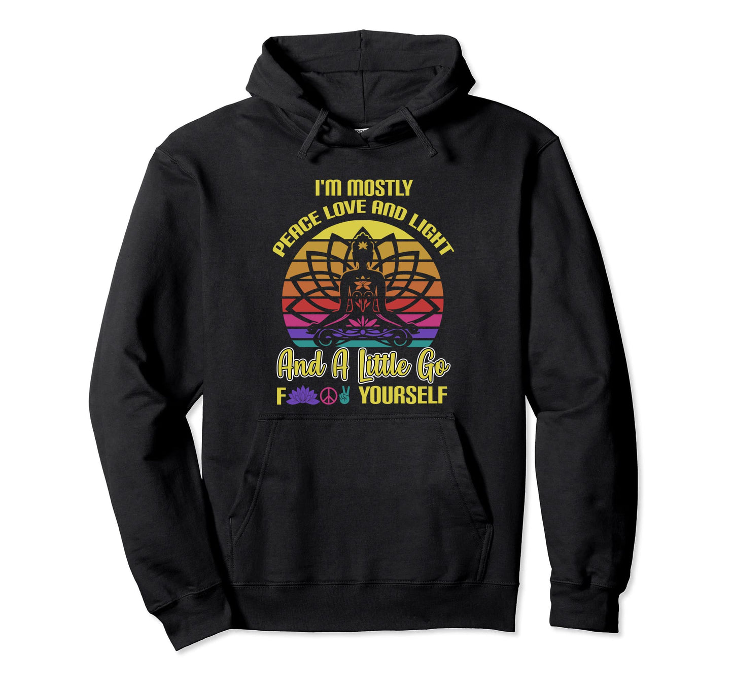 Yoga Pose Zen Meditation Guru Lotus Peace Hoodie - Unique Graphic Unisex - T-Shirt, Sweatshirt, Hoodie
