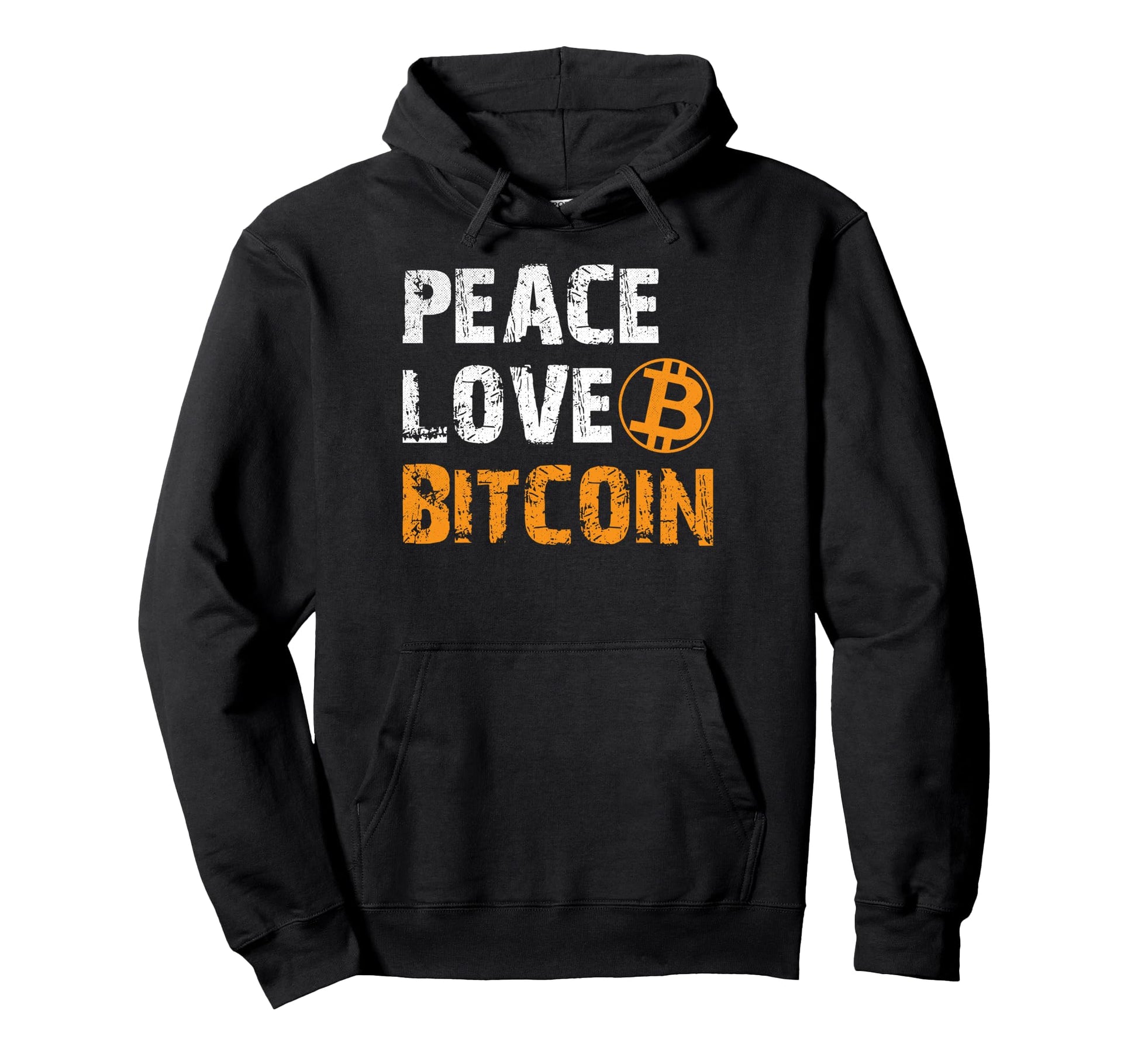 Peace Love Bitcoin Hoodie - Casual Everyday Wear Men Women - T-Shirt, Sweatshirt, Hoodie