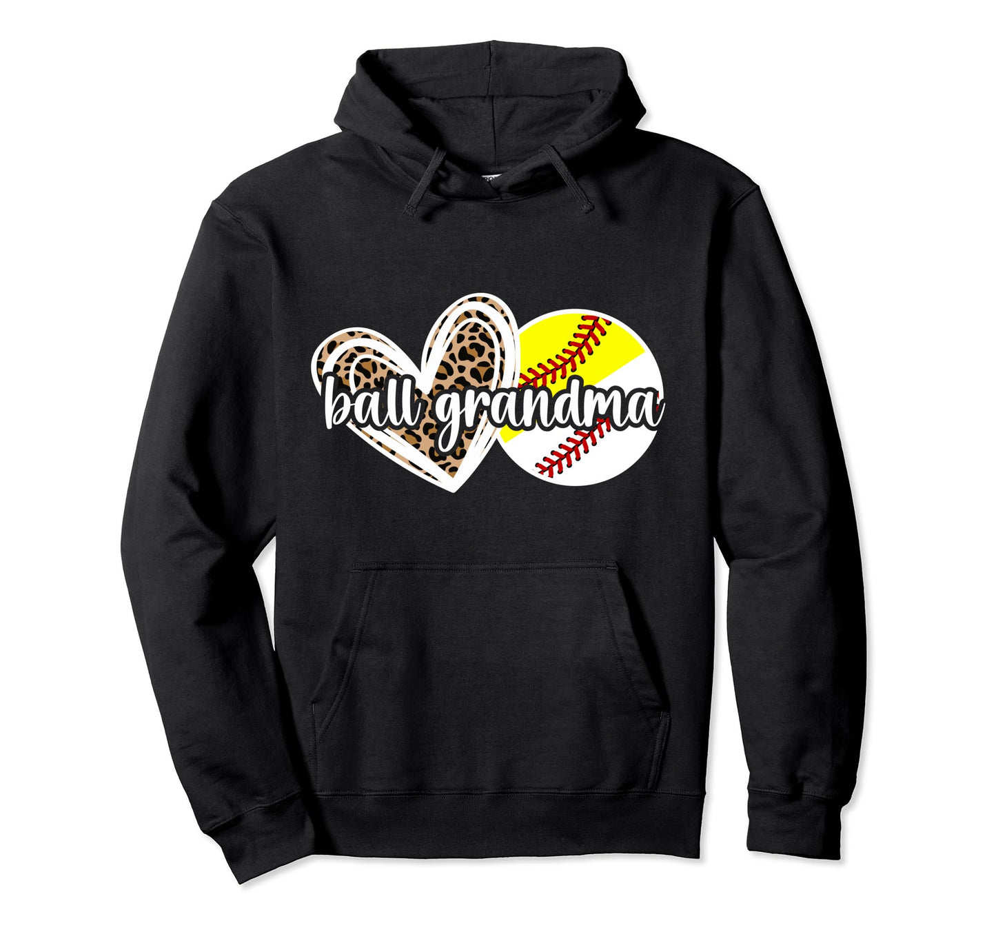 Ball Grandma Softball Baseball Grandma Hoodie - Custom Art Print Unisex - T-Shirt, Sweatshirt, Hoodie