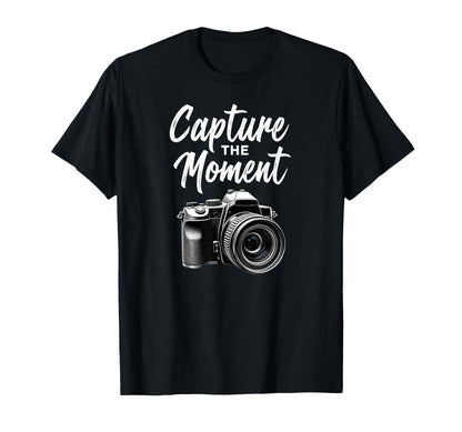 Capture Moment Camera Photography T-Shirt - Graphic Print Men Women - T-Shirt, Sweatshirt, Hoodie