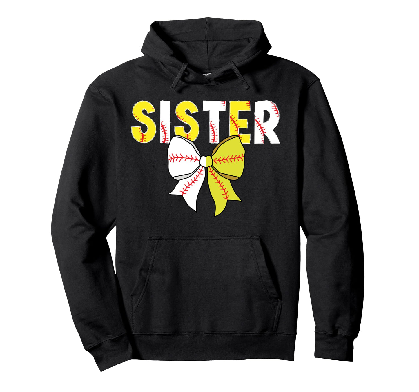 Baseball Softball Sister Coquette Hoodie - Streetwear Style Men Women - T-Shirt, Sweatshirt, Hoodie