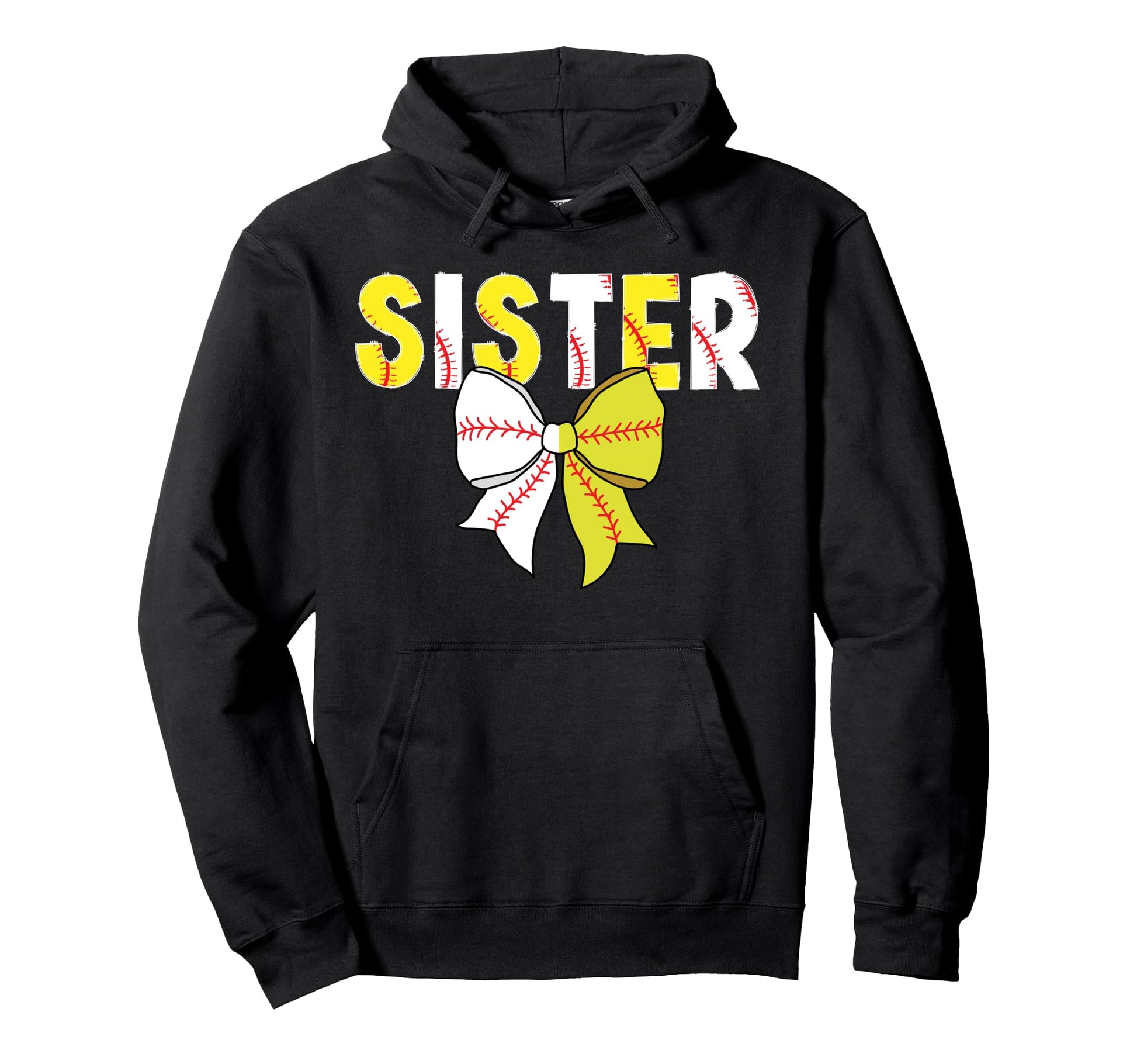 Baseball Softball Sister Coquette Hoodie - Streetwear Style Men Women - T-Shirt, Sweatshirt, Hoodie