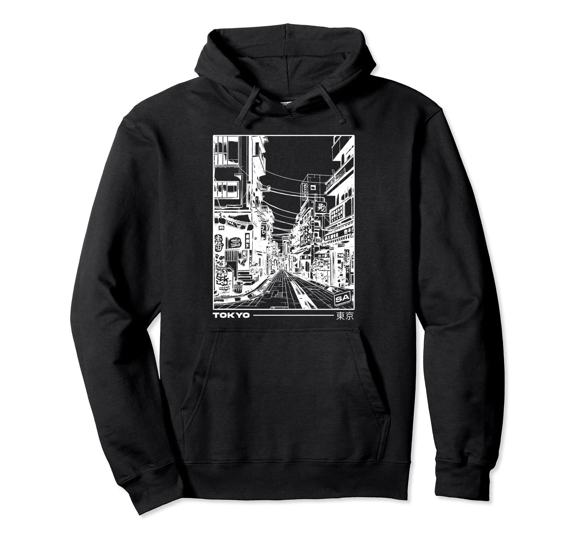 Japan Streets Tokyo Minimal Japanese Hoodie - Novelty Apparel Men Women - T-Shirt, Sweatshirt, Hoodie