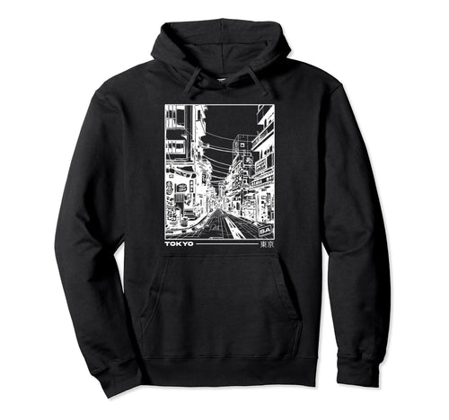 Japan Streets Tokyo Minimal Japanese Hoodie - Novelty Apparel Men Women - T-Shirt, Sweatshirt, Hoodie