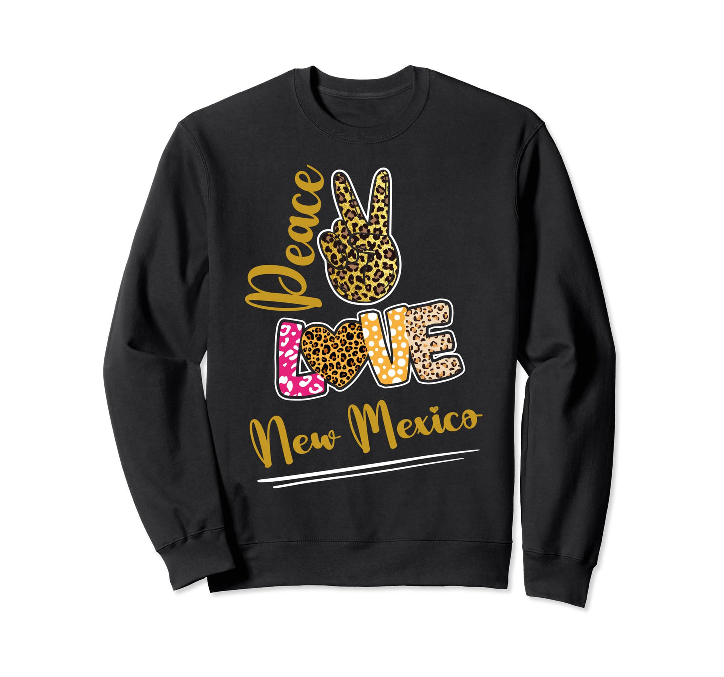 Leopard Finger Peace Hand Sign Peace Sweatshirt - Unique Graphic Men Women - T-Shirt, Sweatshirt, Hoodie
