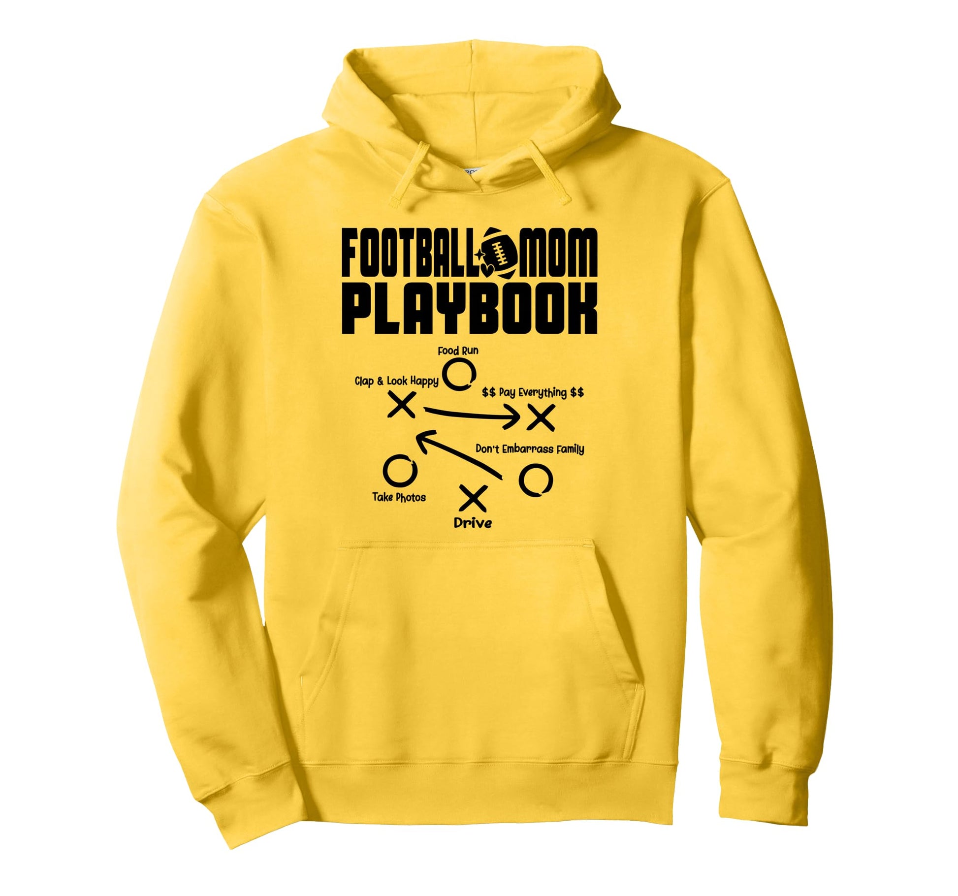 Football Mom Playbook Football Love Hoodie - Custom Art Print for Adults - T-Shirt, Sweatshirt, Hoodie