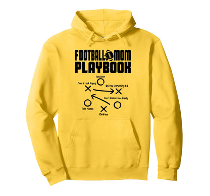 Football Mom Playbook Football Love Hoodie - Custom Art Print for Adults - T-Shirt, Sweatshirt, Hoodie