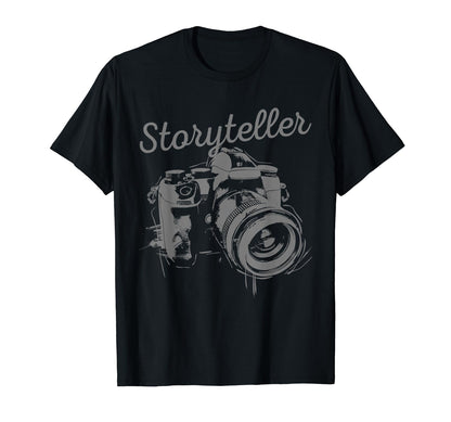 Photographer Storyteller Camera T-Shirt - Unique Graphic for Adults - T-Shirt, Sweatshirt, Hoodie