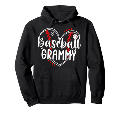 Baseball Grammy Heart Grammy Hoodie - Aesthetic Graphic for Adults - T-Shirt, Sweatshirt, Hoodie