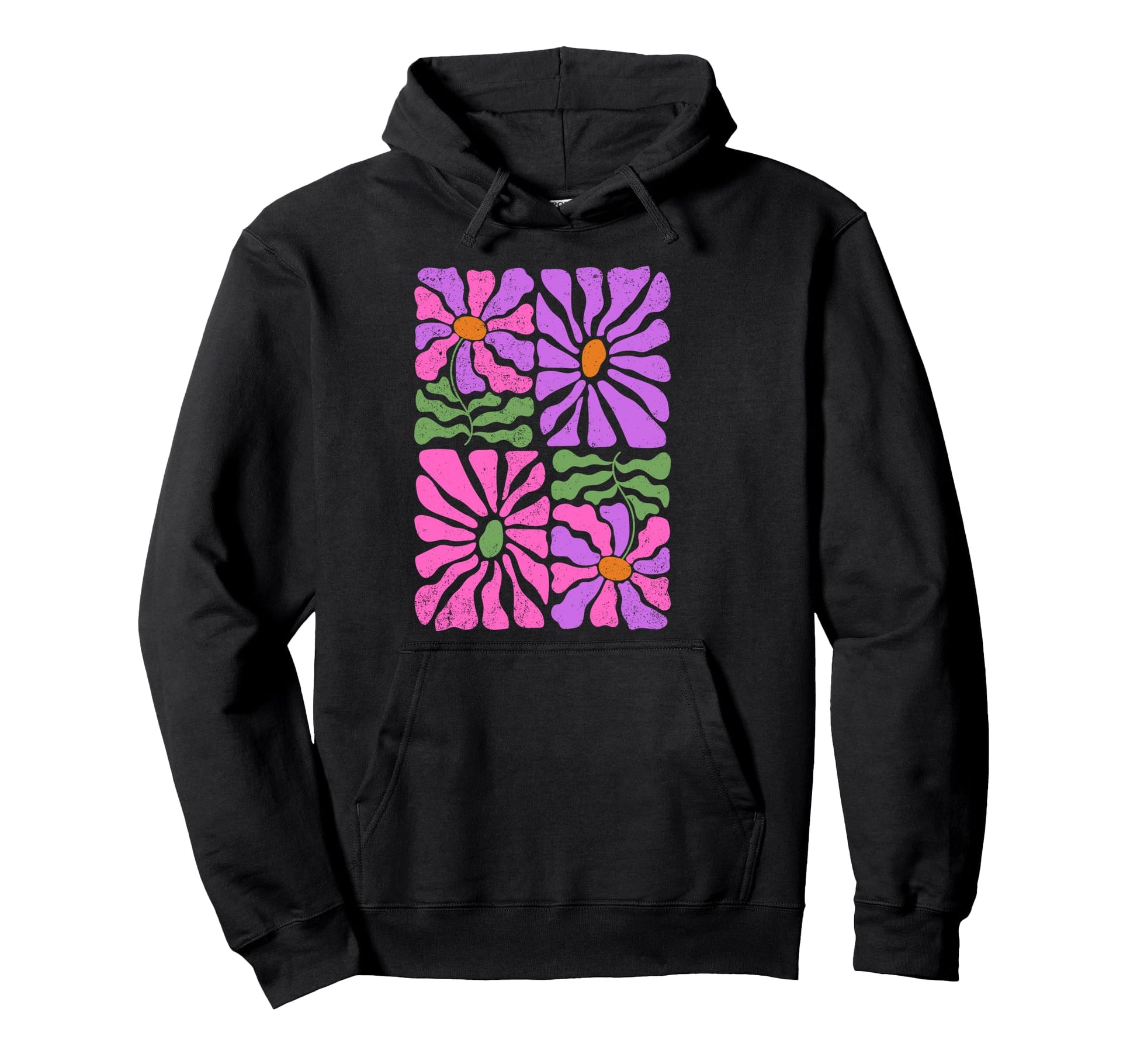 Boho Abstract Flowers Hoodie - Graphic Print Men Women - T-Shirt, Sweatshirt, Hoodie
