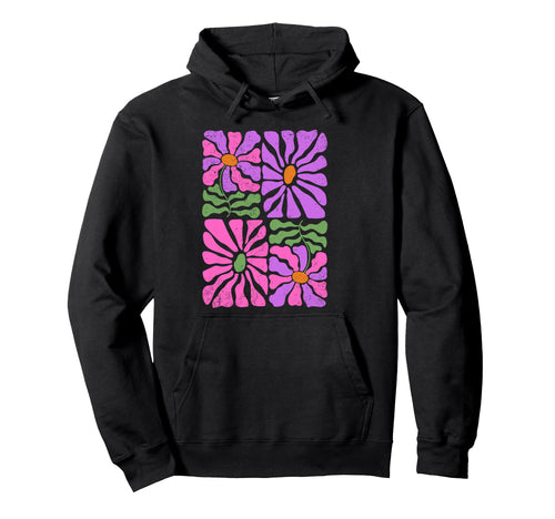 Boho Abstract Flowers Hoodie - Graphic Print Men Women - T-Shirt, Sweatshirt, Hoodie