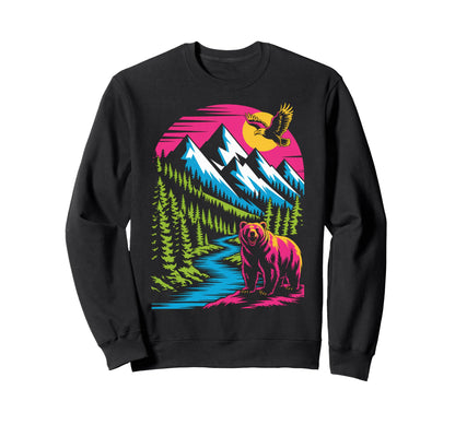 Wildlife Nature Inspired Usa Sweatshirt - Novelty Apparel for Adults - T-Shirt, Sweatshirt, Hoodie
