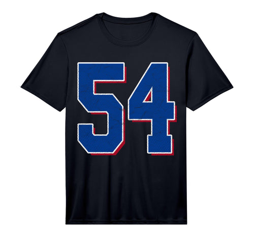 Number 54 Numbered Uniform Sports T-Shirt - Custom Art Print Men Women - T-Shirt, Sweatshirt, Hoodie