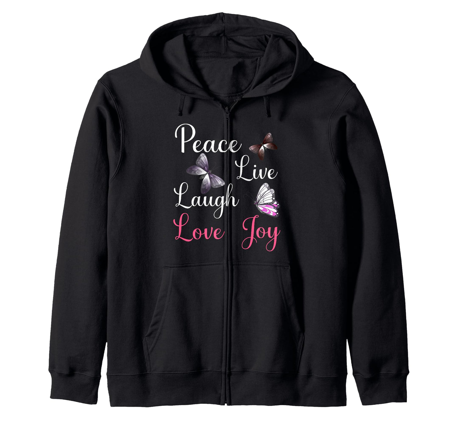 Peace Live Laugh Love Joy Butterfly Gift T-Shirt - Graphic Print Men Women - T-Shirt, Sweatshirt, Hoodie