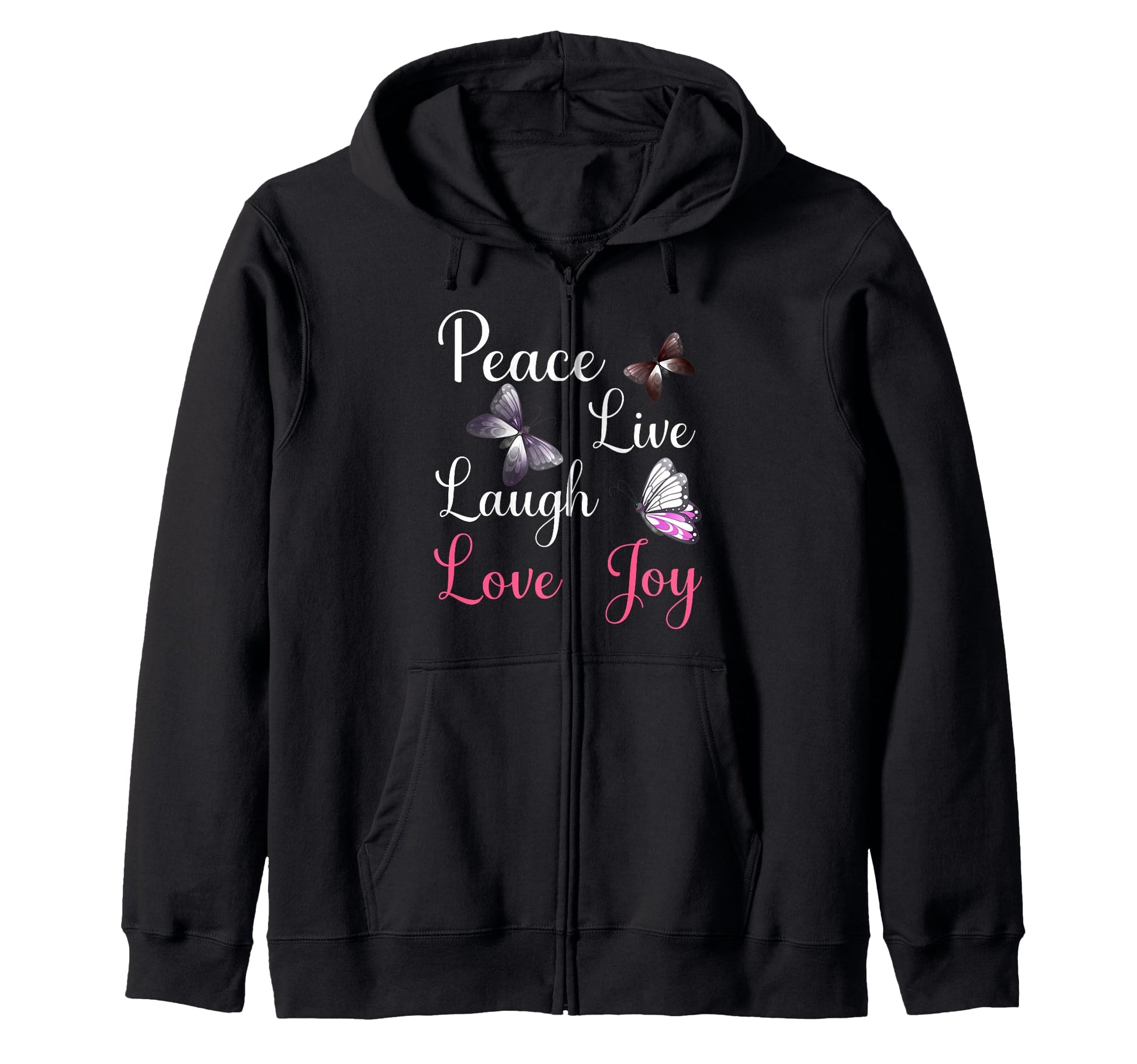 Peace Live Laugh Love Joy Butterfly Gift T-Shirt - Graphic Print Men Women - T-Shirt, Sweatshirt, Hoodie