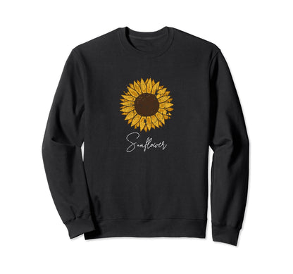 Womens Summer Sunflower Boho Sweatshirt - Fun Novelty Design Men Women - T-Shirt, Sweatshirt, Hoodie