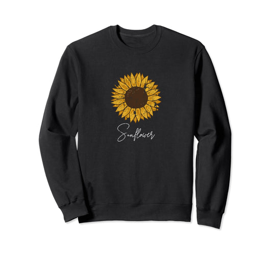 Womens Summer Sunflower Boho Sweatshirt - Fun Novelty Design Men Women - T-Shirt, Sweatshirt, Hoodie