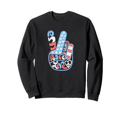 Americana Love Peace And Freedom Sweatshirt - Streetwear Style Men Women - T-Shirt, Sweatshirt, Hoodie