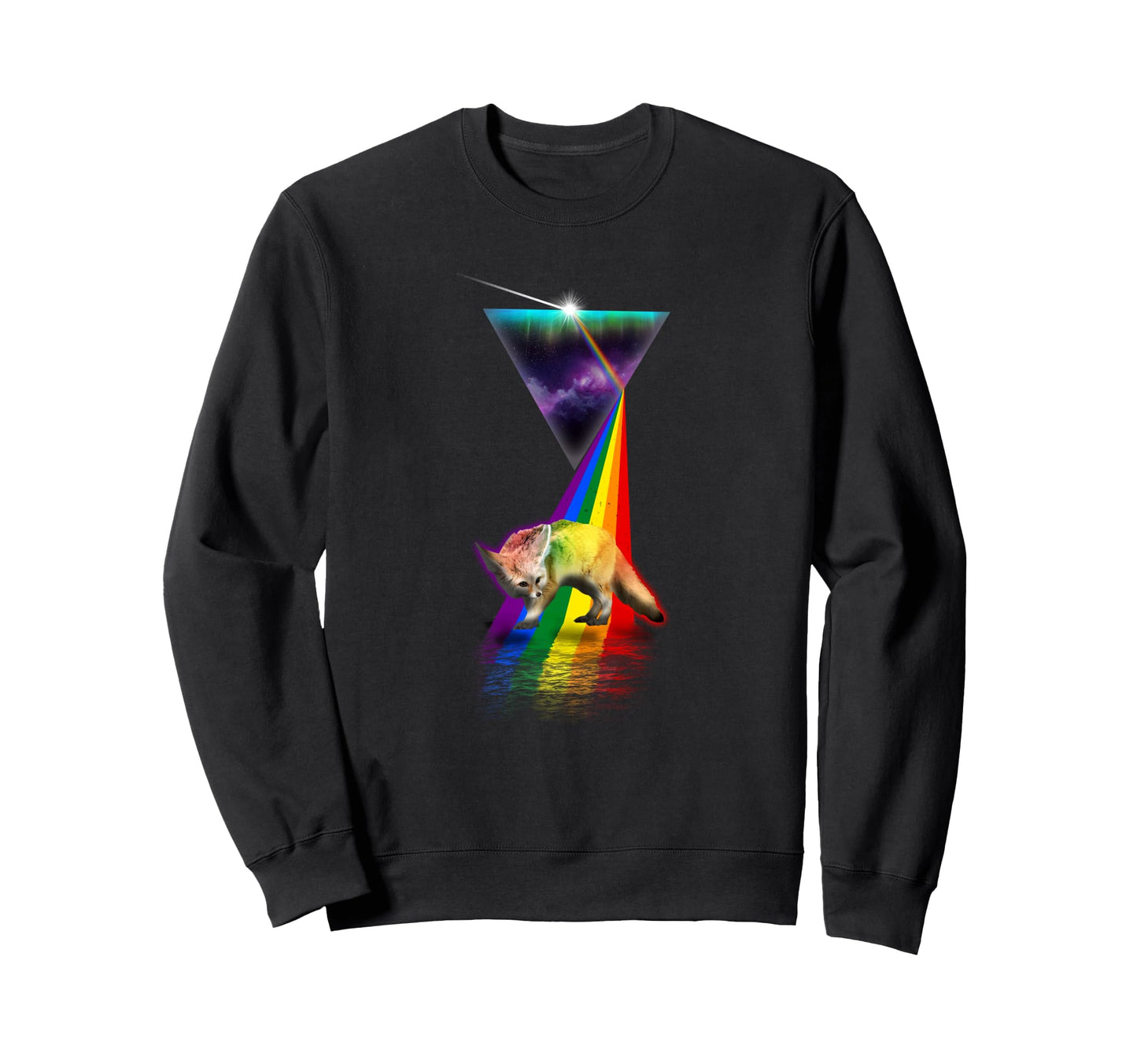 Prism Fennec Fox Sweatshirt - Novelty Apparel for Adults - T-Shirt, Sweatshirt, Hoodie