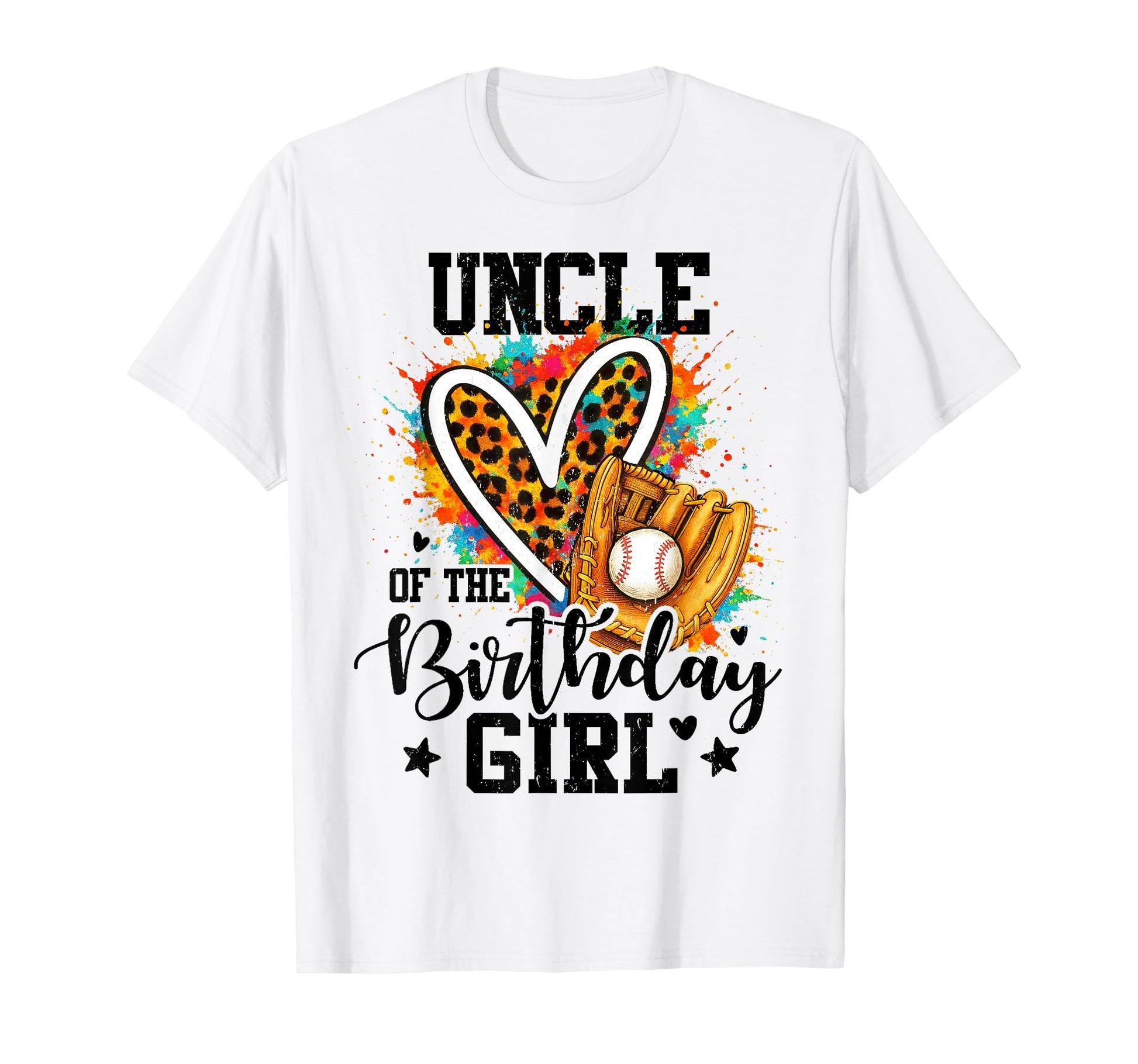 Uncle Birthday Baseball Colorful T-Shirt - Aesthetic Graphic for Adults - T-Shirt, Sweatshirt, Hoodie