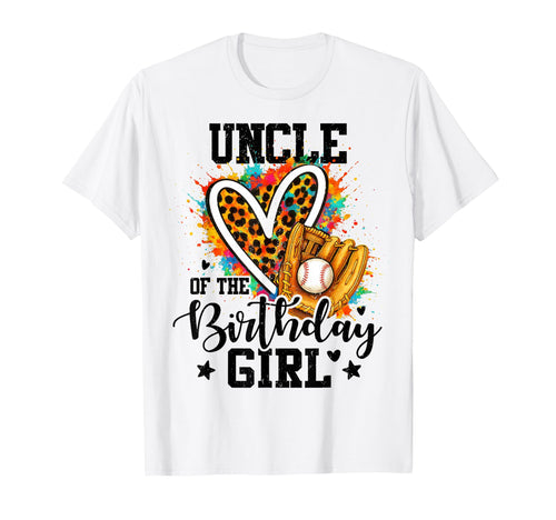 Uncle Birthday Baseball Colorful T-Shirt - Aesthetic Graphic for Adults - T-Shirt, Sweatshirt, Hoodie