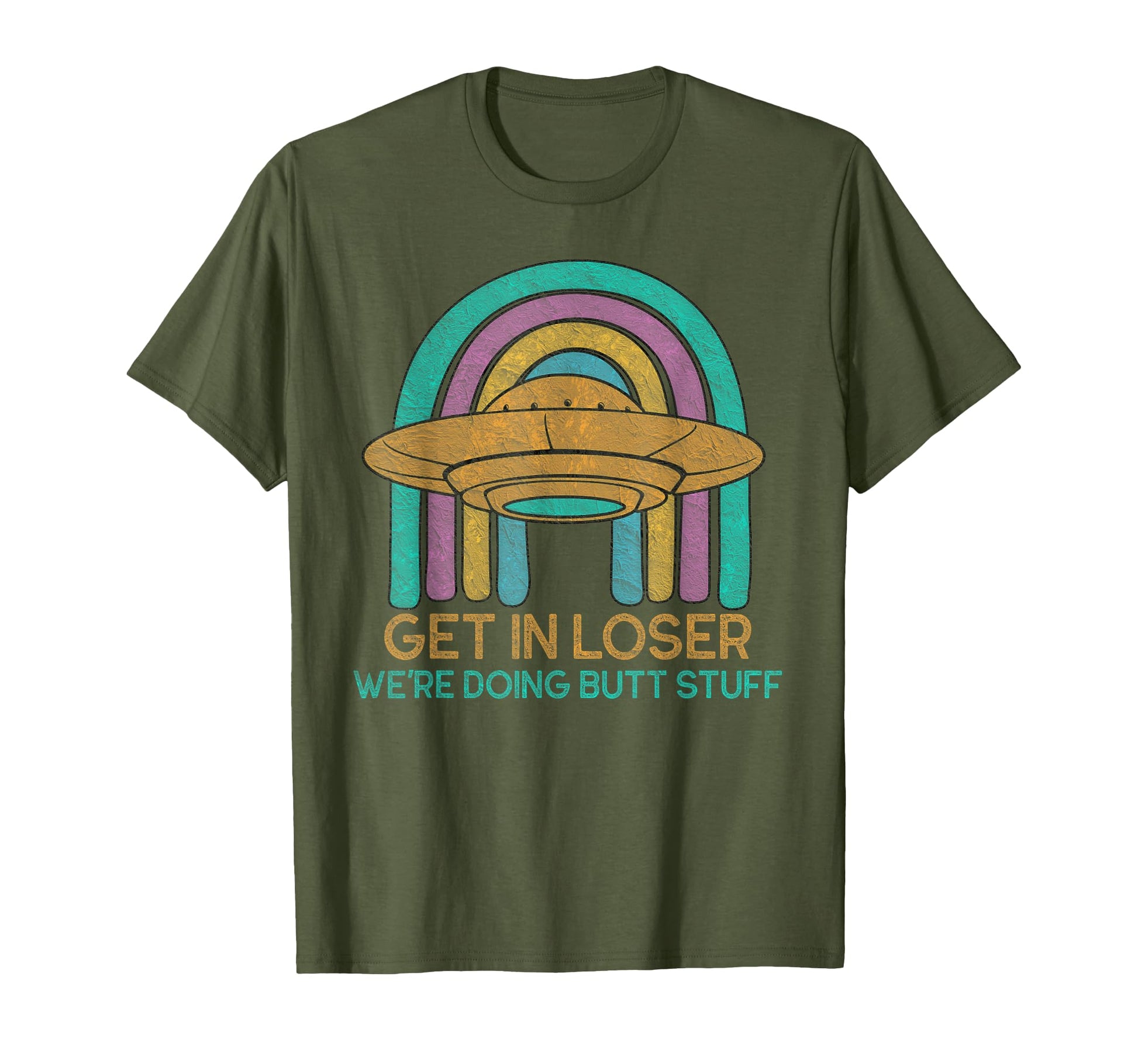 Get Loser Were Doing Butt Stuff Rainbow T-Shirt - Minimalist Print Unisex - T-Shirt, Sweatshirt, Hoodie