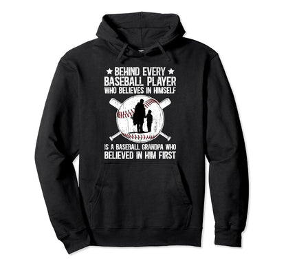 Baseball Grandpa Proud Grandpa Baseball Hoodie - Trendy Graphic Men Women - T-Shirt, Sweatshirt, Hoodie