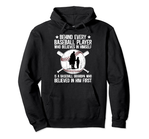 Baseball Grandpa Proud Grandpa Baseball Hoodie - Trendy Graphic Men Women - T-Shirt, Sweatshirt, Hoodie