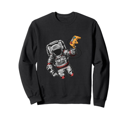 Astronaut Video Controller Funny Sweatshirt - Casual Everyday Wear Unisex - T-Shirt, Sweatshirt, Hoodie