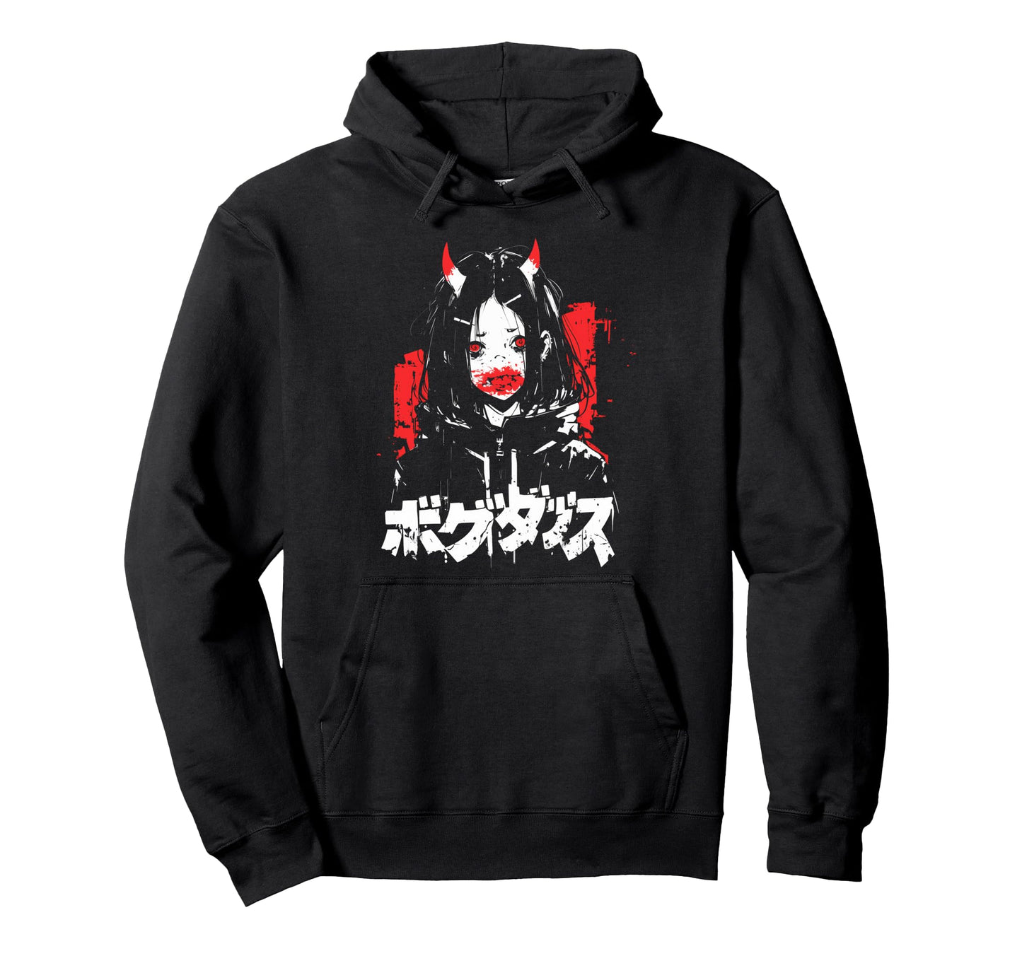 Goth Grunge Demon Anime Waifu Horror Alt Hoodie - Unique Graphic Unisex - T-Shirt, Sweatshirt, Hoodie