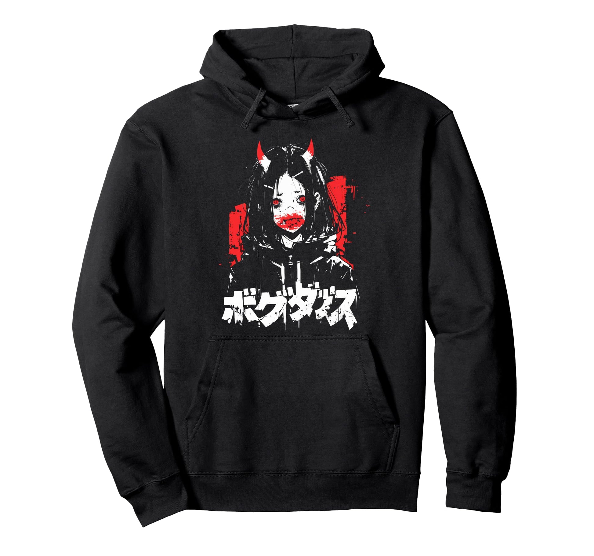 Goth Grunge Demon Anime Waifu Horror Alt Hoodie - Unique Graphic Unisex - T-Shirt, Sweatshirt, Hoodie