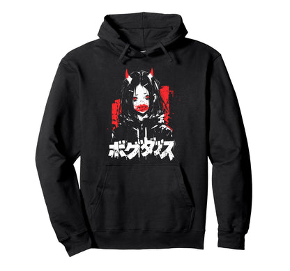 Goth Grunge Demon Anime Waifu Horror Alt Hoodie - Unique Graphic Unisex - T-Shirt, Sweatshirt, Hoodie