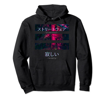 Lonely Sad Streetwear Vaporwave Hoodie - Custom Art Print Men Women - T-Shirt, Sweatshirt, Hoodie