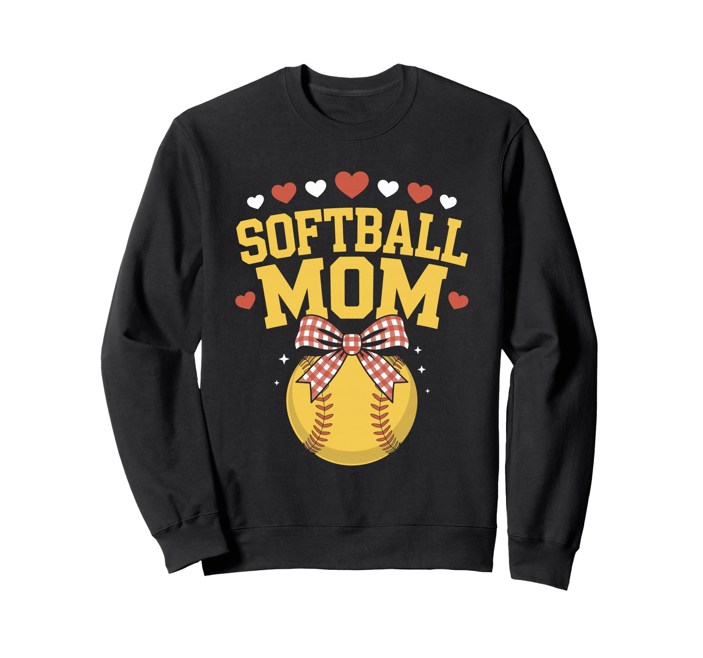 Softball Mom Baseball Game Mother And Sweatshirt - Custom Art Print Unisex - T-Shirt, Sweatshirt, Hoodie