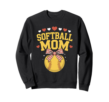 Softball Mom Baseball Game Mother And Sweatshirt - Custom Art Print Unisex - T-Shirt, Sweatshirt, Hoodie