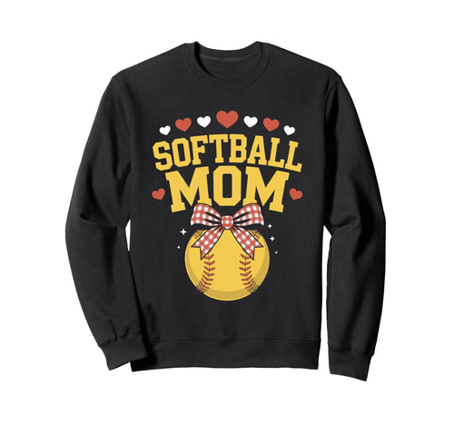 Softball Mom Baseball Game Mother And Sweatshirt - Custom Art Print Unisex - T-Shirt, Sweatshirt, Hoodie