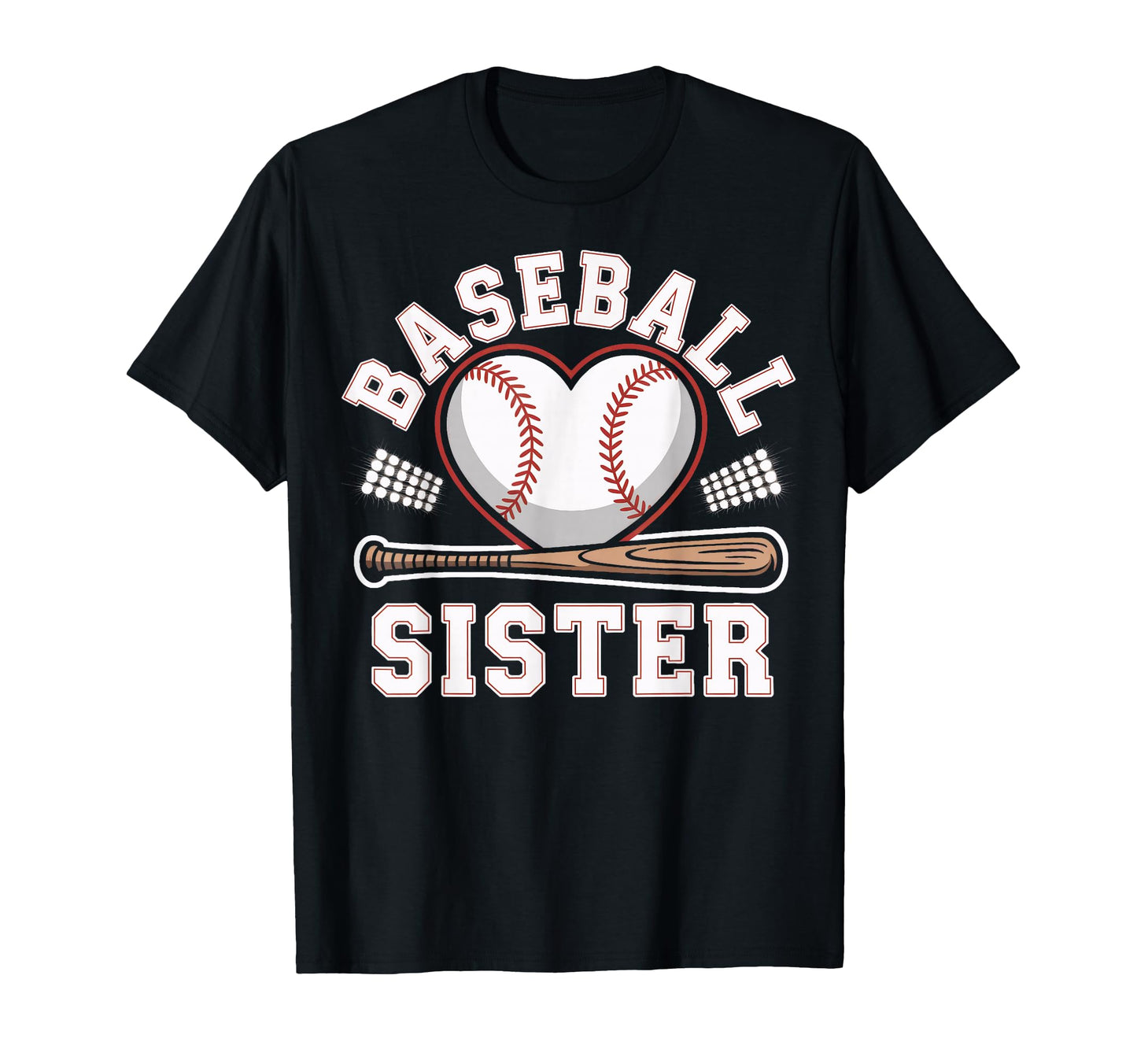 Baseball Sister Rooting From Bleachers T-Shirt - Trendy Graphic for Adults - T-Shirt, Sweatshirt, Hoodie