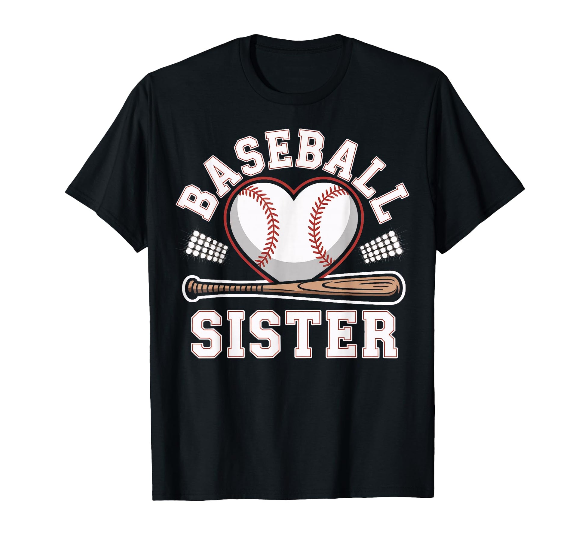 Baseball Sister Rooting From Bleachers T-Shirt - Trendy Graphic for Adults - T-Shirt, Sweatshirt, Hoodie