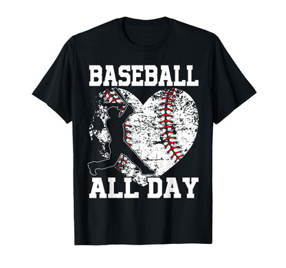 Mom Baseball Game Baseball All Day T-Shirt - Aesthetic Graphic Unisex - T-Shirt, Sweatshirt, Hoodie