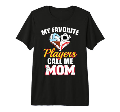 My Favorite Players Mom Soccer T-Shirt - Custom Art Print for Adults - T-Shirt, Sweatshirt, Hoodie