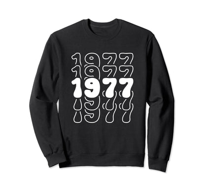 47 Year Old Groovy 47Th Birthday Boho Sweatshirt - Minimalist Print Unisex - T-Shirt, Sweatshirt, Hoodie