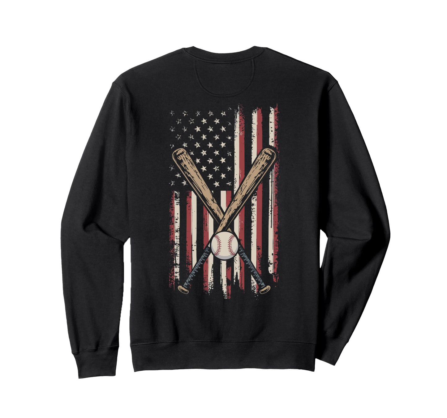 Baseball Bat Usa Baseball Player Sweatshirt - Unique Graphic for Adults - T-Shirt, Sweatshirt, Hoodie
