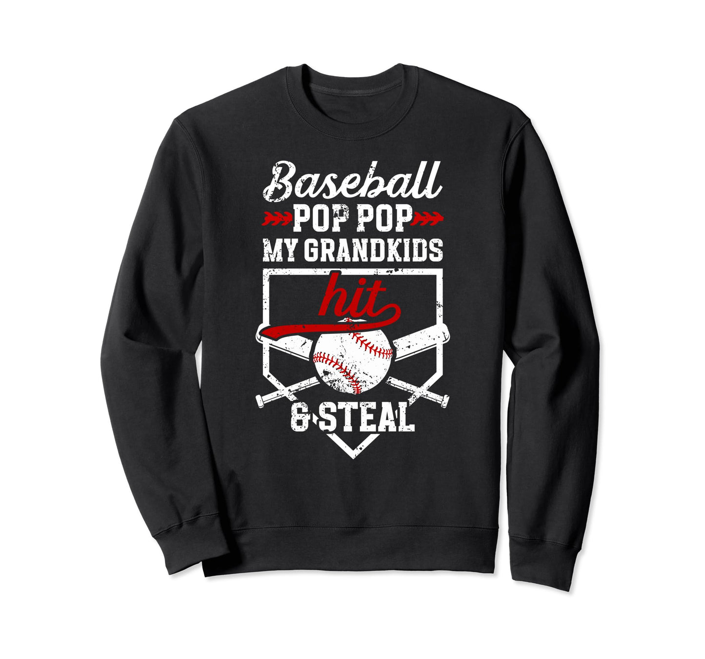 Baseball Pop Pop Grandpa Funny Pop Pop Sweatshirt - Graphic Print Unisex - T-Shirt, Sweatshirt, Hoodie