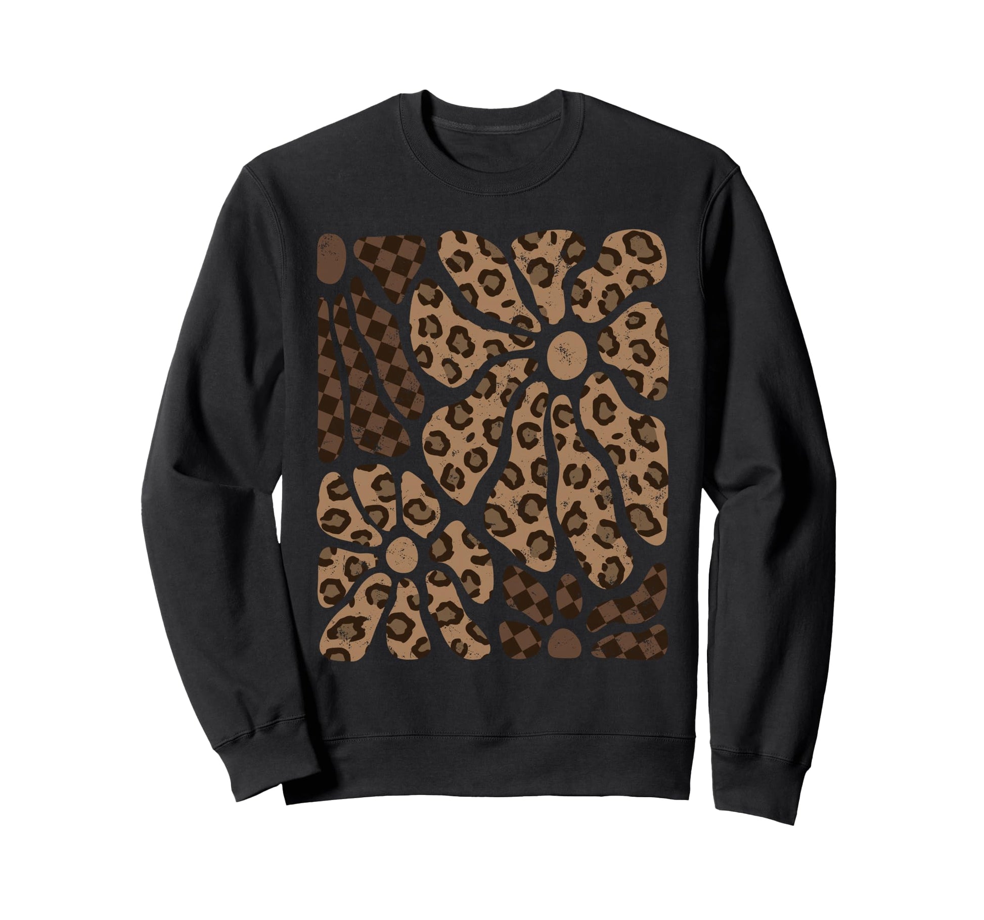 Safari Floral Boho Western Groovy Sweatshirt - Minimalist Print for Adults - T-Shirt, Sweatshirt, Hoodie