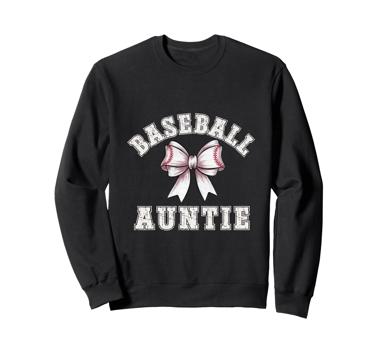 Coquette Baseball Auntie Bow Sweatshirt - Aesthetic Graphic for Adults - T-Shirt, Sweatshirt, Hoodie