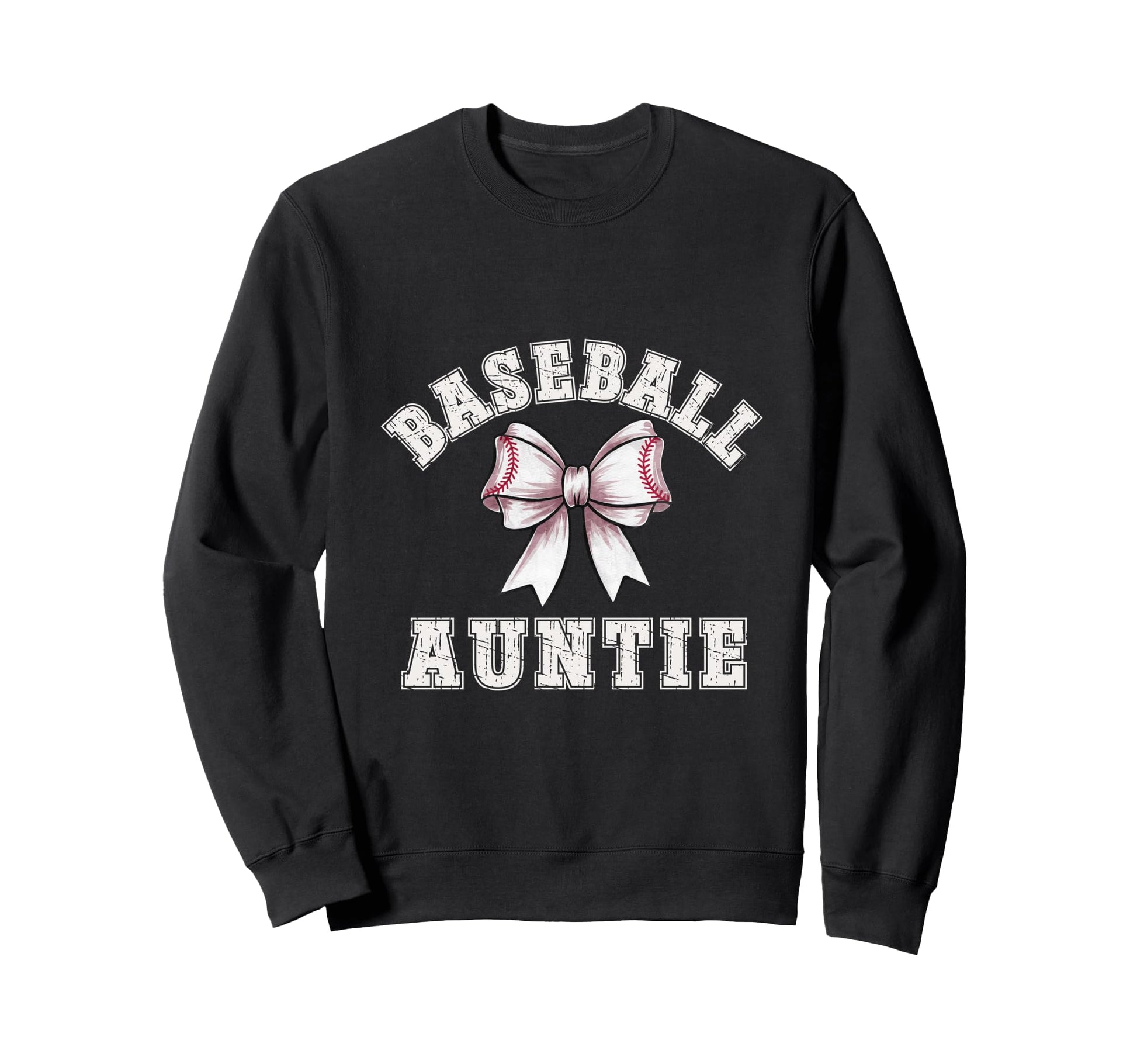 Coquette Baseball Auntie Bow Sweatshirt - Aesthetic Graphic for Adults - T-Shirt, Sweatshirt, Hoodie