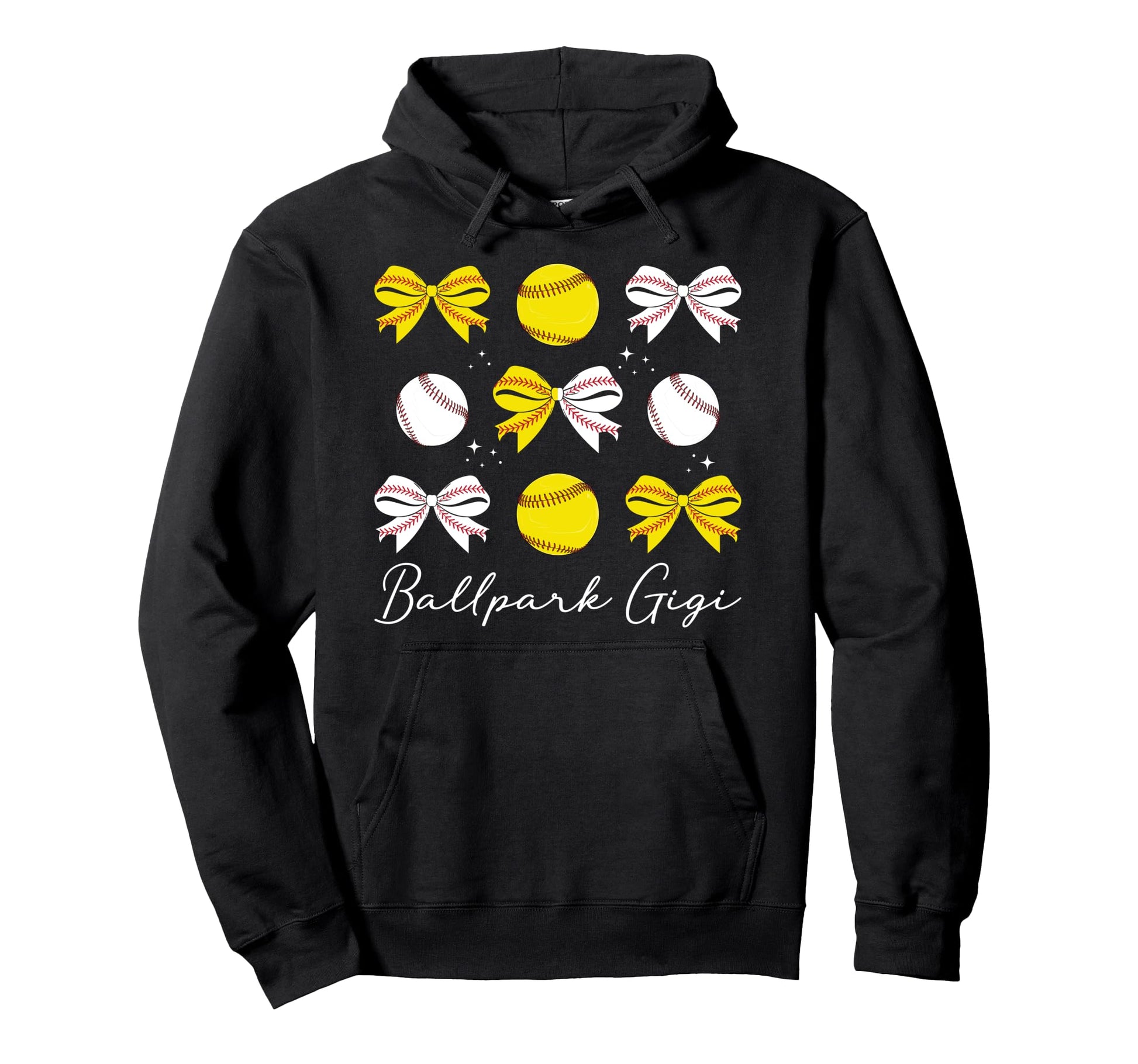 Ballpark Gigi Coquette Softball Hoodie - Fun Novelty Design for Adults - T-Shirt, Sweatshirt, Hoodie