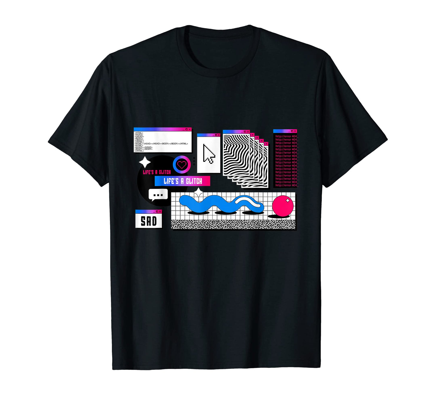Lifes Glitch Sad Pastel Goth Aesthetic T-Shirt - Unique Graphic Unisex - T-Shirt, Sweatshirt, Hoodie