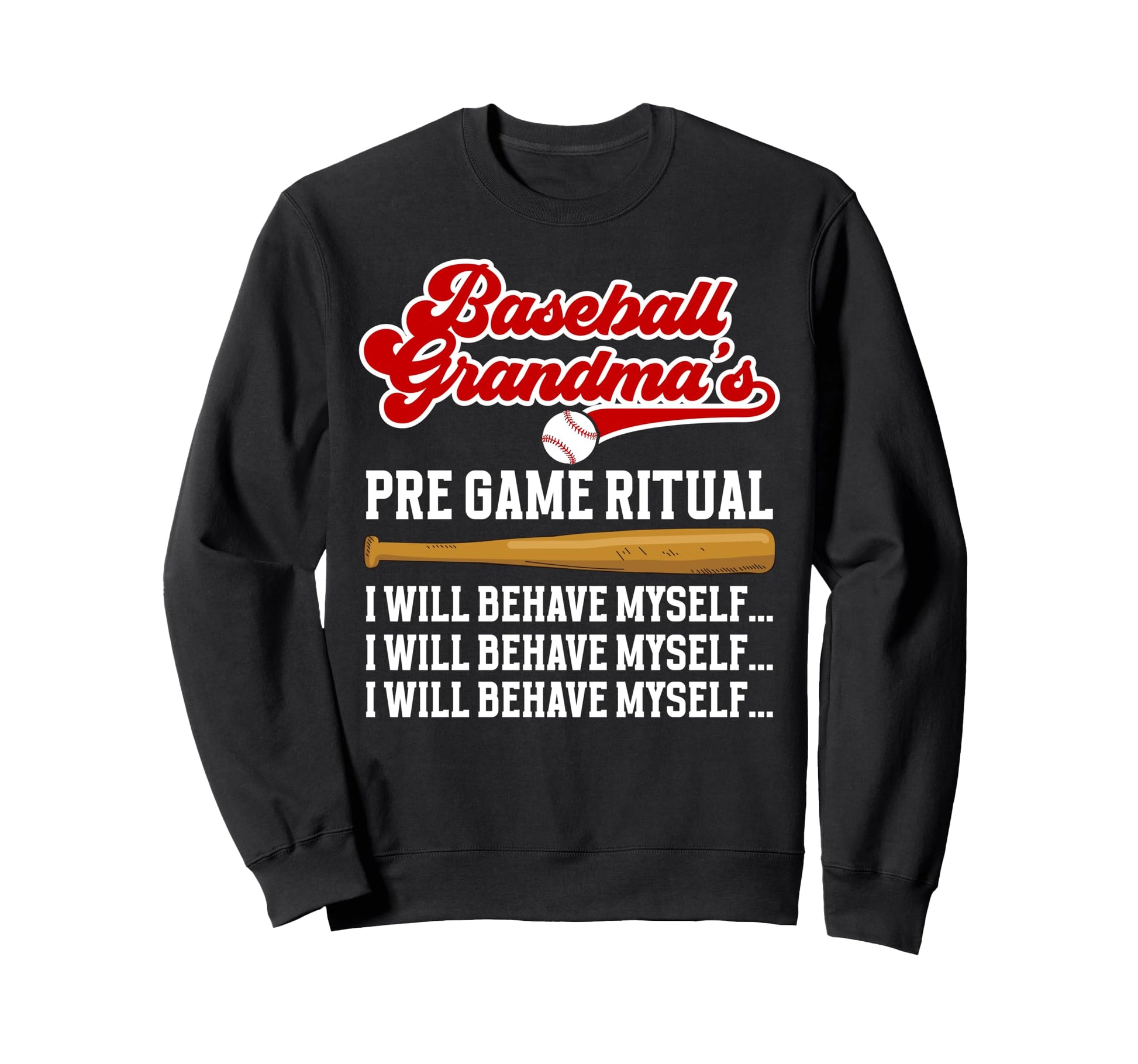 Baseball Grandma Funny Grandma Sweatshirt - Graphic Print Men Women - T-Shirt, Sweatshirt, Hoodie